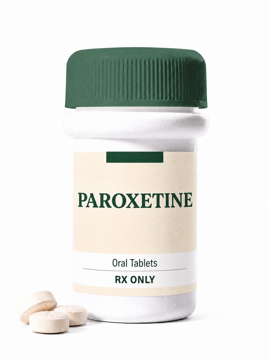Unbranded paroxetine tablet bottle